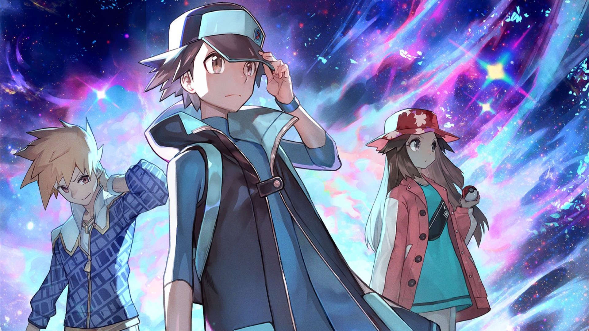 Best gacha games: Pokémon Legends. Image shows three Pokémon trainers. 