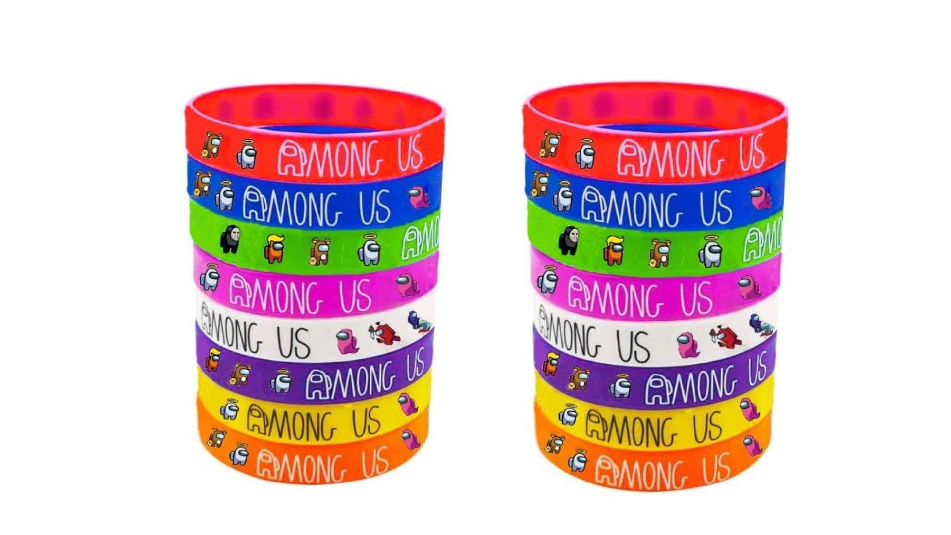 Multicolored Among Us wristbands