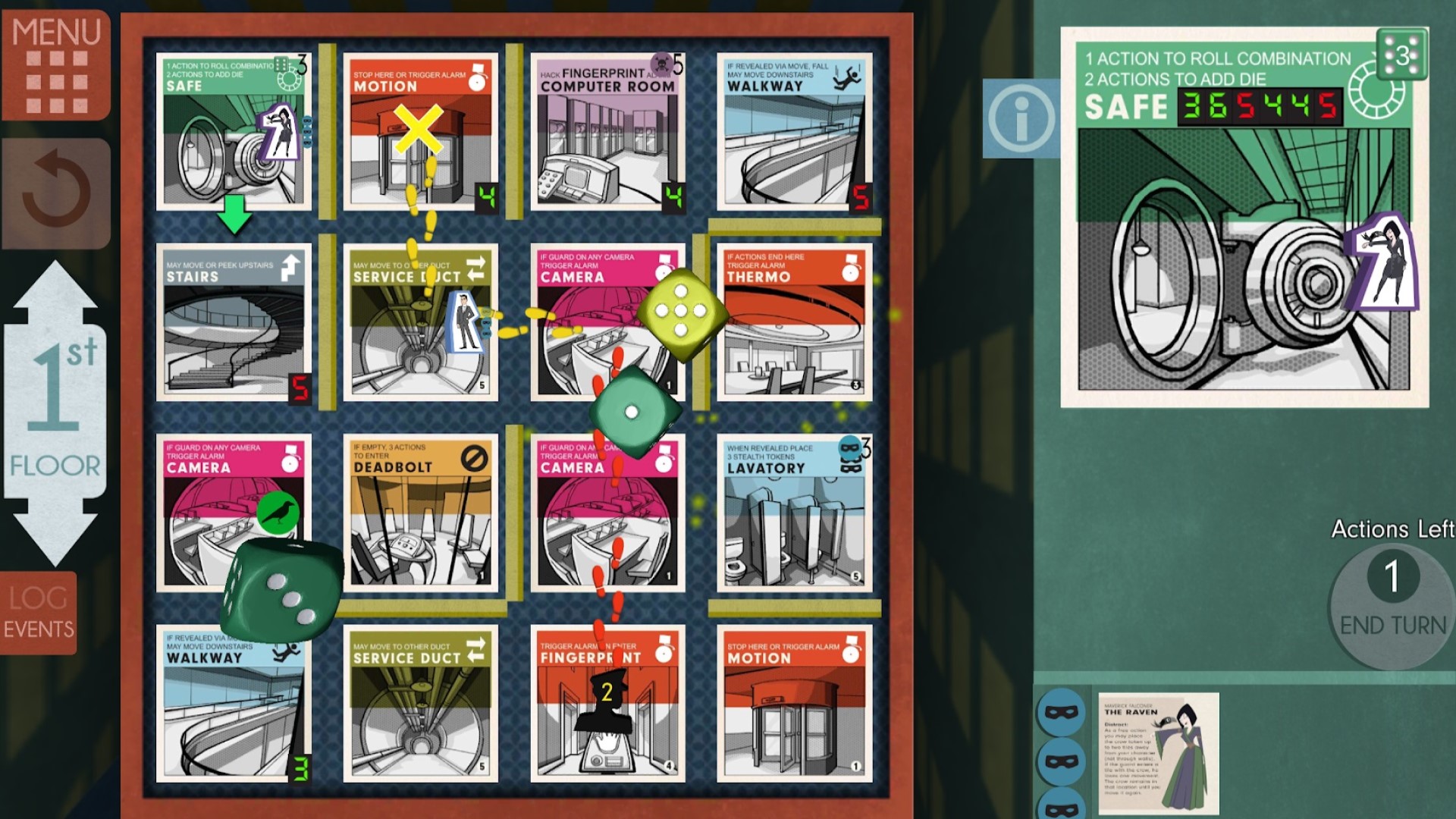 A Burgle Bros game board