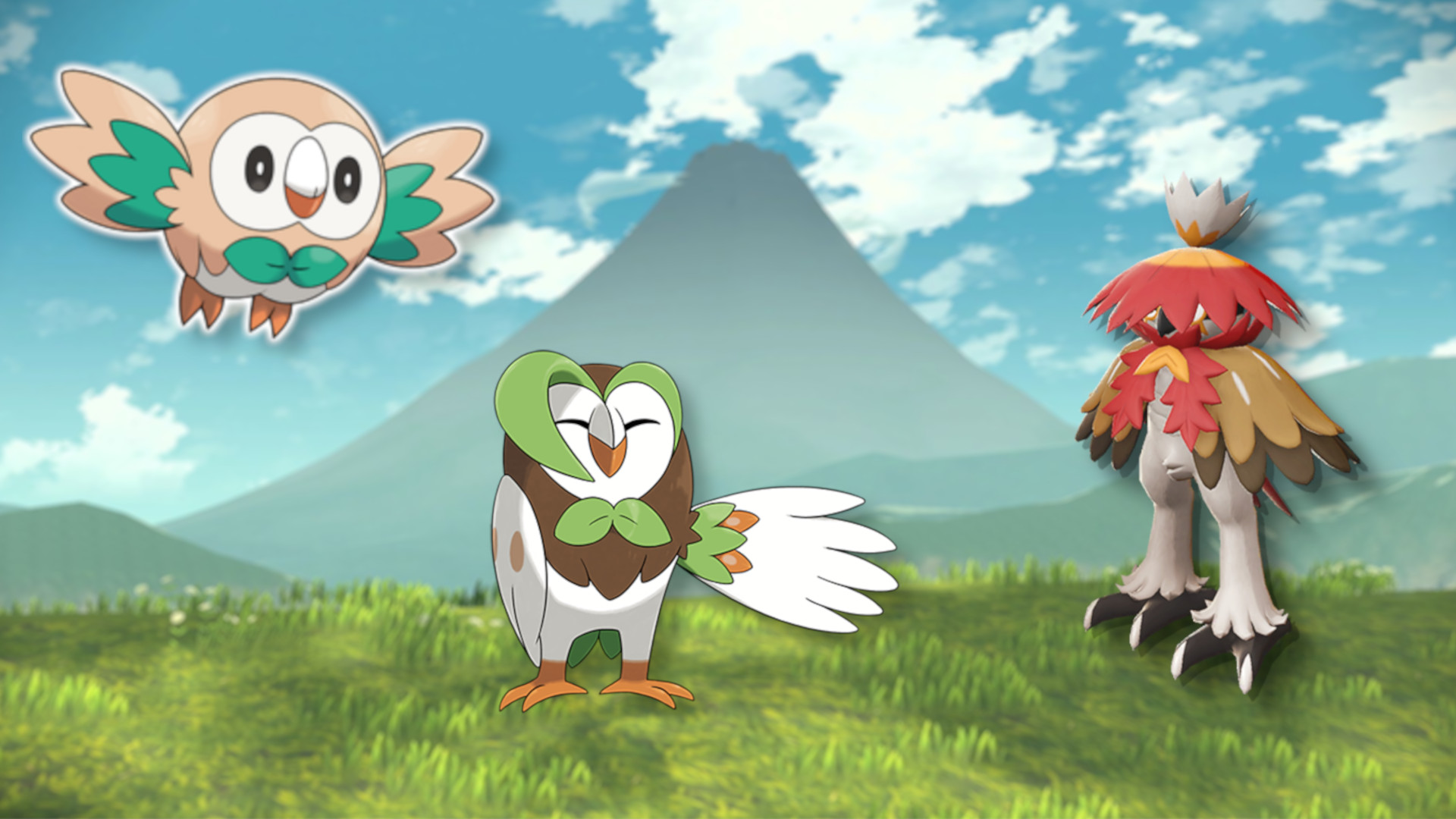 The evolution of Rowlett into Dartrix and then Hisuian Decidueye in Pokemon Legends Arceus.