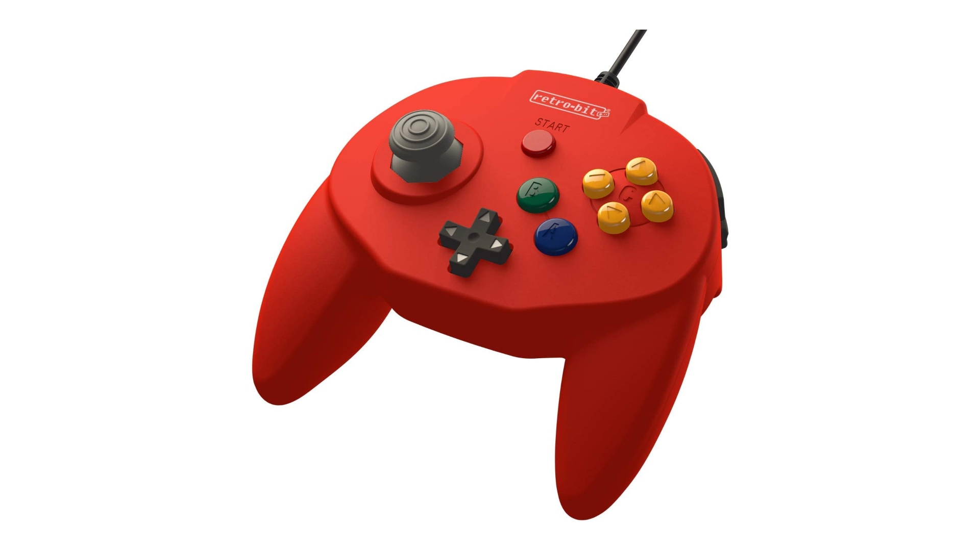 Nintendo Switch controller drifting? Try the Retro-Bit Tribute 64, pictured. It is a red controller reminiscent of the Nintendo 64 controller, but without three handles.