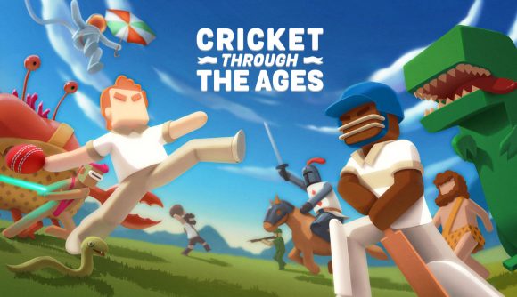 Cricket Through the Ages cover art, one of the more light-hearted cricket games