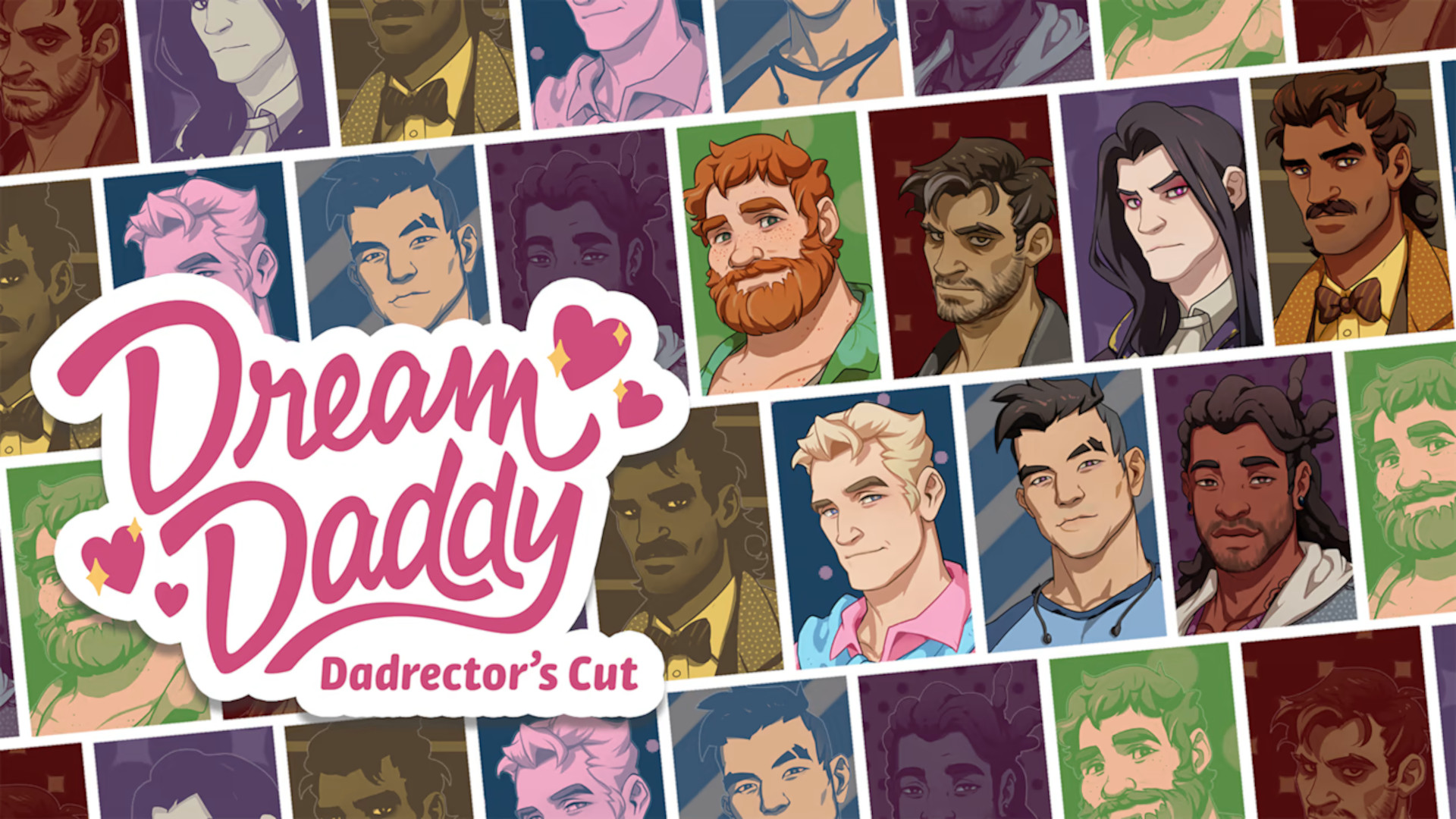 Visual novel games - A collage full of handsome fathers