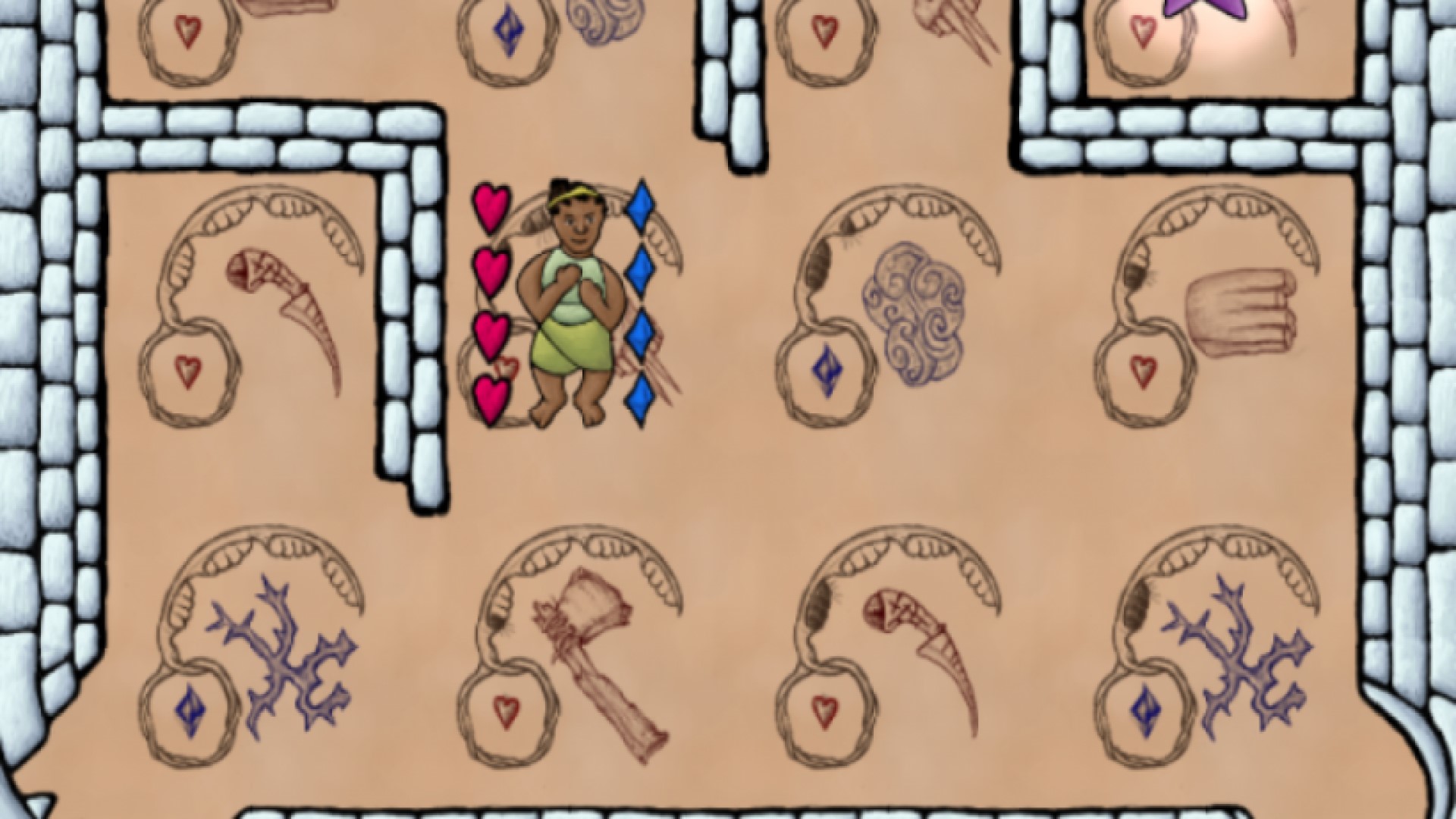 Best mobile strategy games: Imbroglio. Image shows a character navigating a maze.