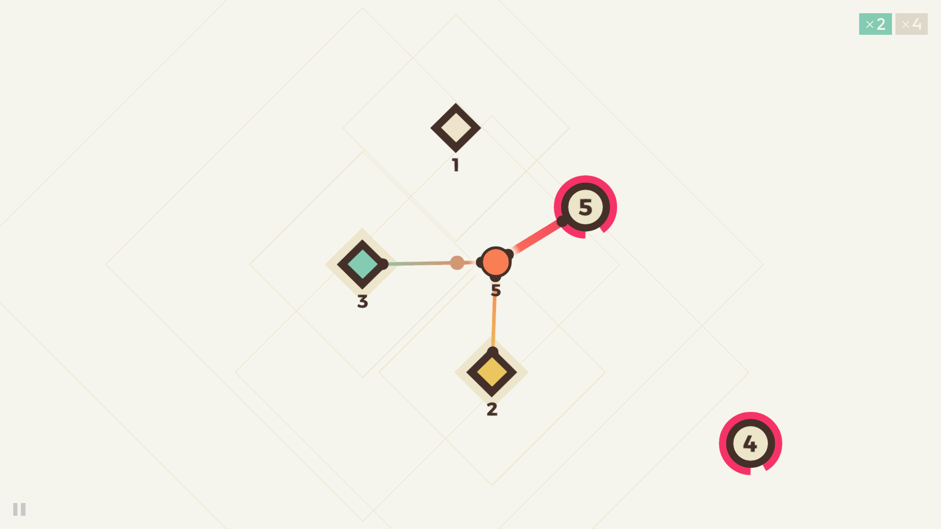 Best mobile puzzle games: Powernode. Image shows one of the nodes.