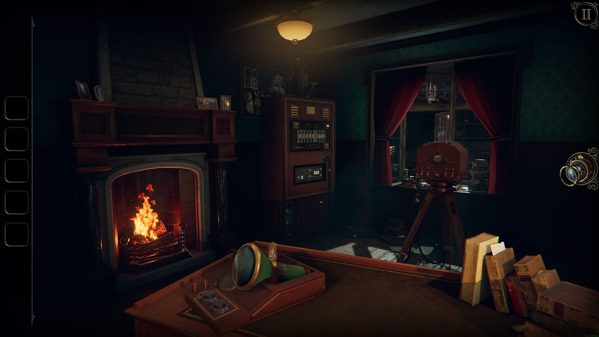 Best mobile puzzle games: The Room Three. Image shows a cosy room with a fireplace.