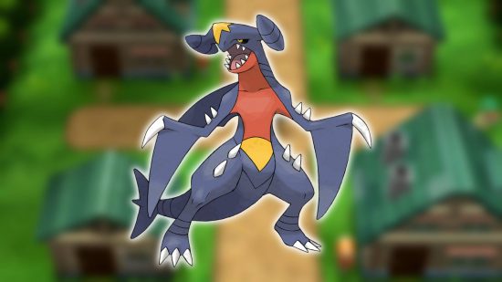 Generation 4 Pokemon: Key art shows the Pokemon Garchomp