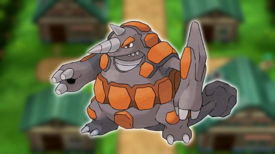 Generation 4 Pokemon: Key art shows the Pokemon Rhyperior 