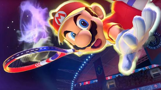 Screenshot from Mario Tennis Aces for tennis games on Switch and mobile guide