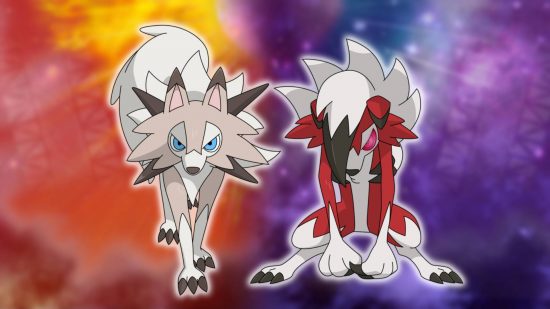 Gen 7 Pokemon: ket art shows the Pokemon Lycanroc