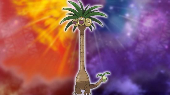 Gen 7 Pokemon: ket art shows the Pokemon Alolan Exeggutor