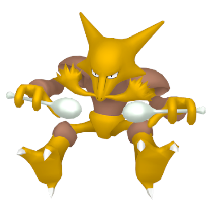 Pokédex - an Alakazam against a white background