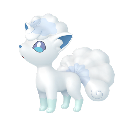 Pokédex - an Alolan Vulpix against a white background