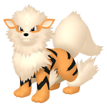 Pokédex - an Arcanine against a white background