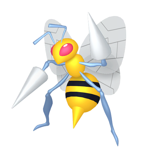 Pokédex - a Beedrill against a white background