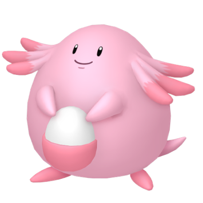 Pokédex - a Chansey against a white background