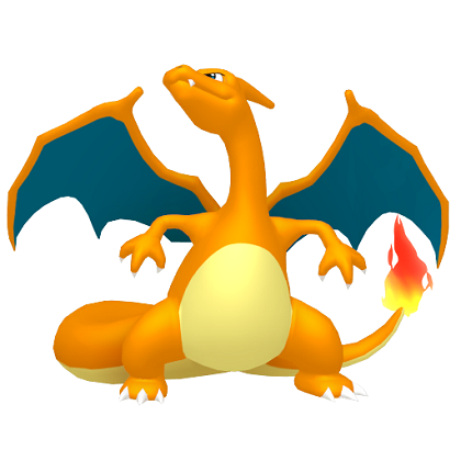 Pokédex - a Charizard against a white background