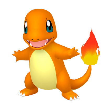 Pokédex - a Charmander against a white background