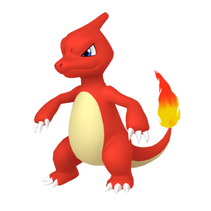 Pokédex - a Charmeleon against a white background