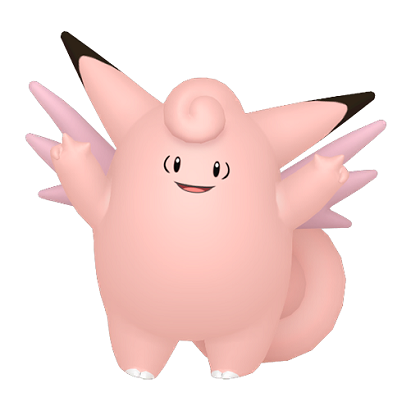 Pokédex - a Clefable against a white background