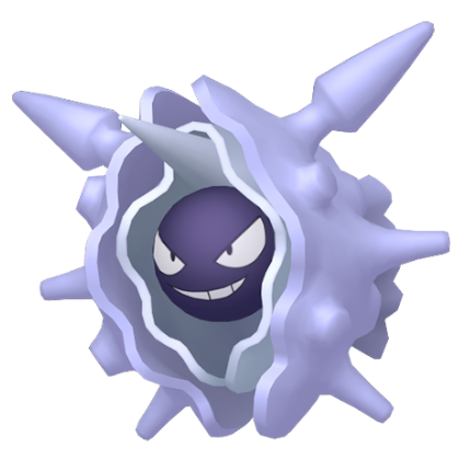 Pokédex - a Cloyster against a white background