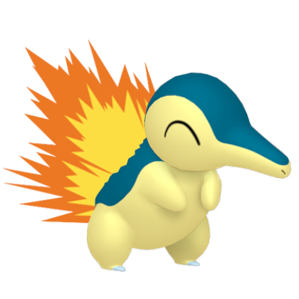 Pokédex - a Cyndaquil against a white background