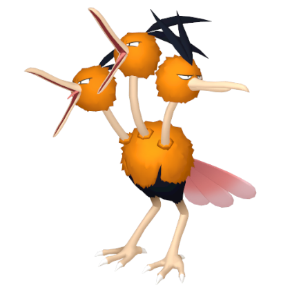 Pokédex - a Dodrio against a white background