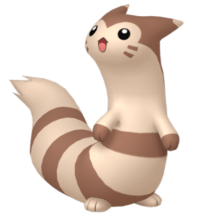 Pokédex - a Furret against a white background