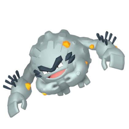 Pokédex - an Alolan Graveler against a white background