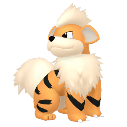 Pokédex - a Growlithe against a white background