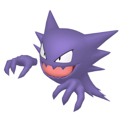 Pokédex - a Haunter against a white background