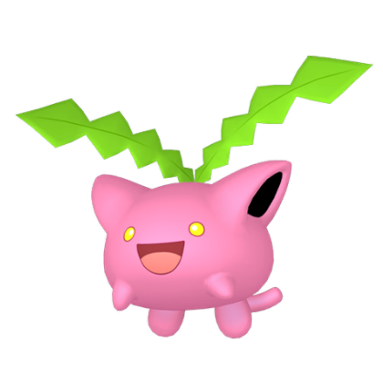 Pokédex - a Hoppip against a white background