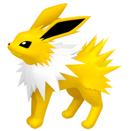 Pokédex - a Jolteon against a white background