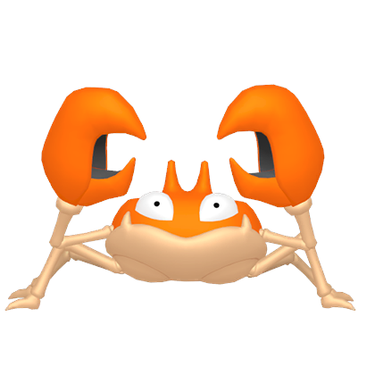 Pokédex - a Krabby against a white background