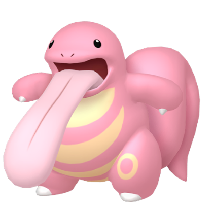 Pokédex - a Lickitung against a white background