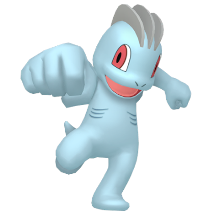 Pokédex - a Machop against a white background