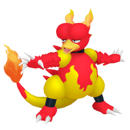 Pokédex - a Magmar against a white background