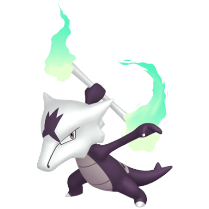 Pokédex - an Alolan Marowak against a white background