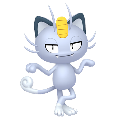 Pokédex - an Alolan Meowth against a white background