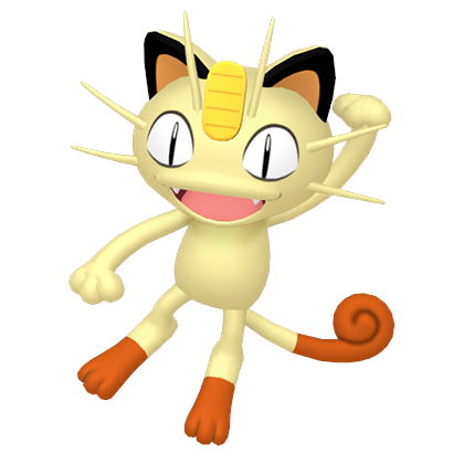 Pokédex - a Meowth against a white background