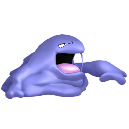 Pokédex - a Muk against a white background