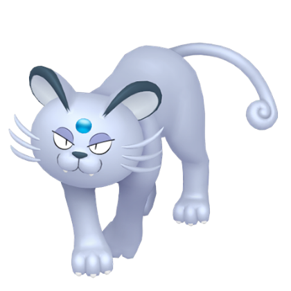 Pokédex - an Alolan Persian against a white background