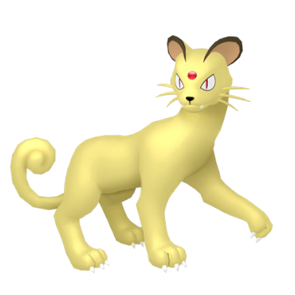 Pokédex - a Persian against a white background