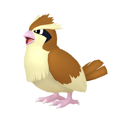 Pokédex - a Pidgey against a white background