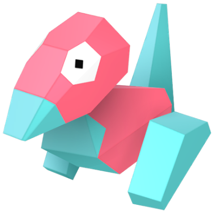 Pokédex - a Porygon against a white background