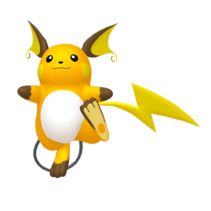 Pokédex - a Raichu against a white background