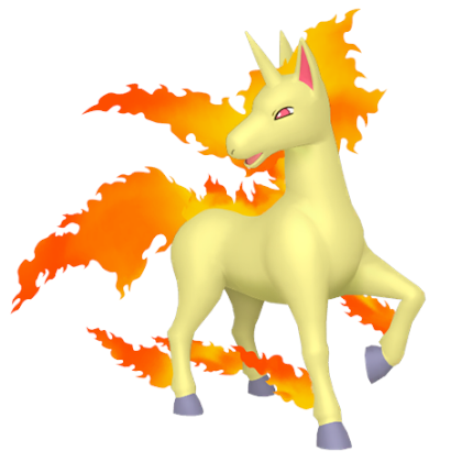 Pokédex - a Rapidash against a white background