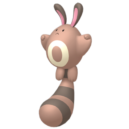 Pokédex - a Sentret against a white background