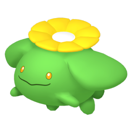 Pokédex - a Skiploom against a white background