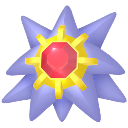 Pokédex - a Starmie against a white background